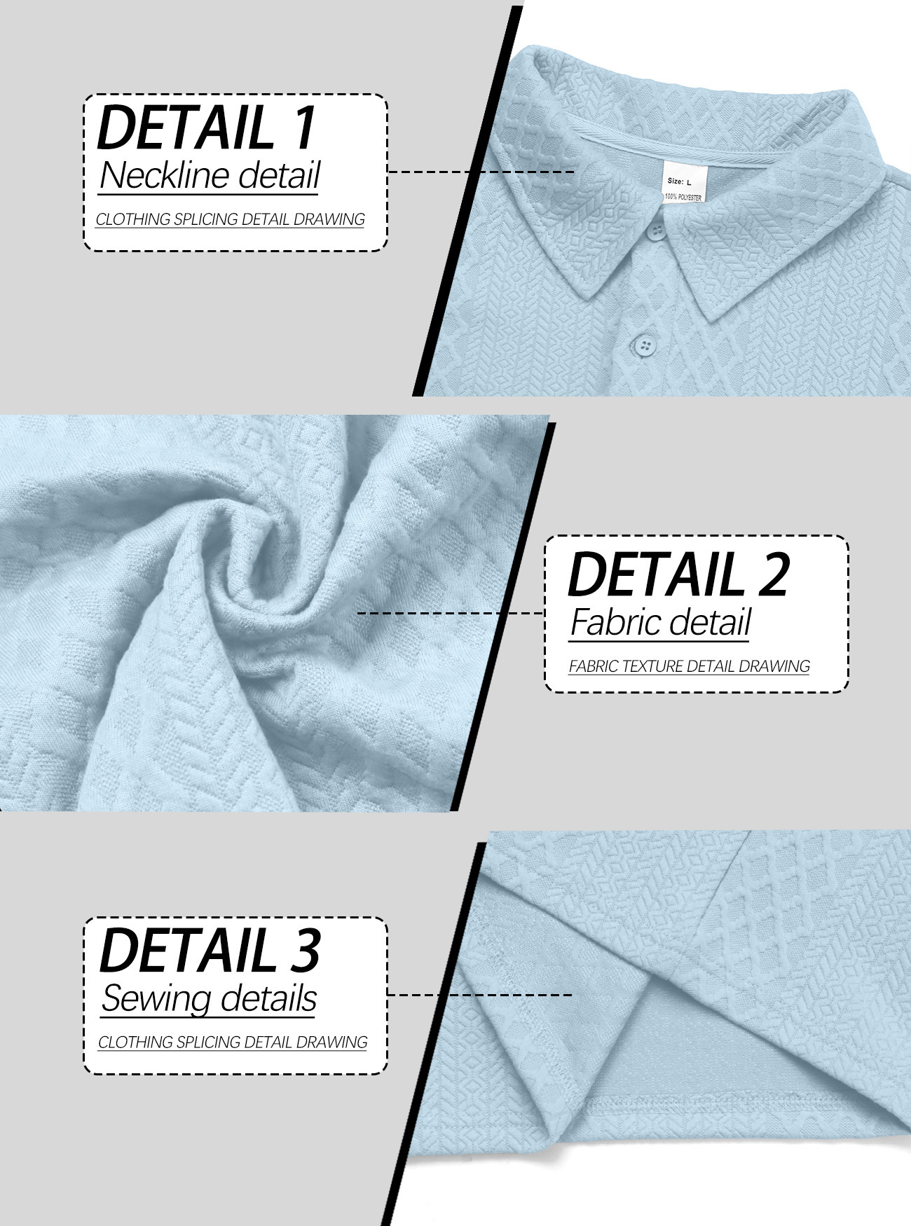 🔥 50% Rabatt: Neues Herren Polo & Sweatshirt in edlem Jacquard-Design-tidenox