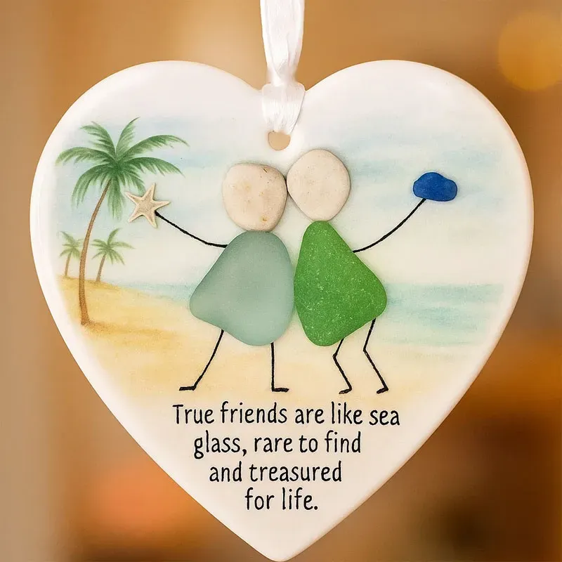 True Friendship Sea Glass Ornament-tidenox