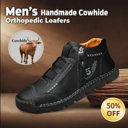 🔥Today 70% off🔥Men's genuine leather waterproof non-slip fashionable orthopedic shoes-tidenox
