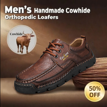 🔥Hot Sale🎉Men's premium handmade leather loafers with arch support-tidenox