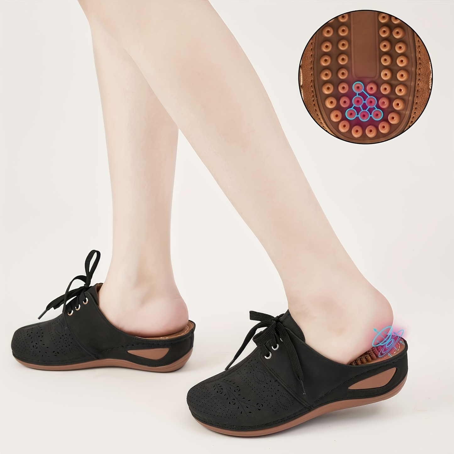 Women's Hollow Wedge Mules