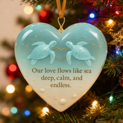 🌊Ocean Heart Sea Turtle Ornament-tidenox