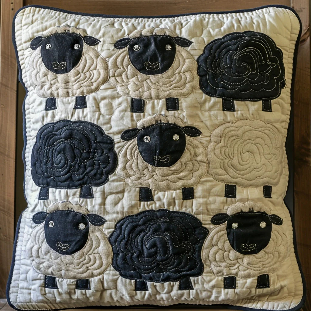 Sheep Quilted Pillow