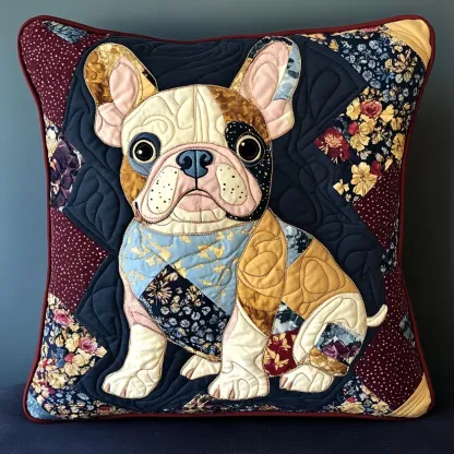 French Bulldog Quilted Pillow