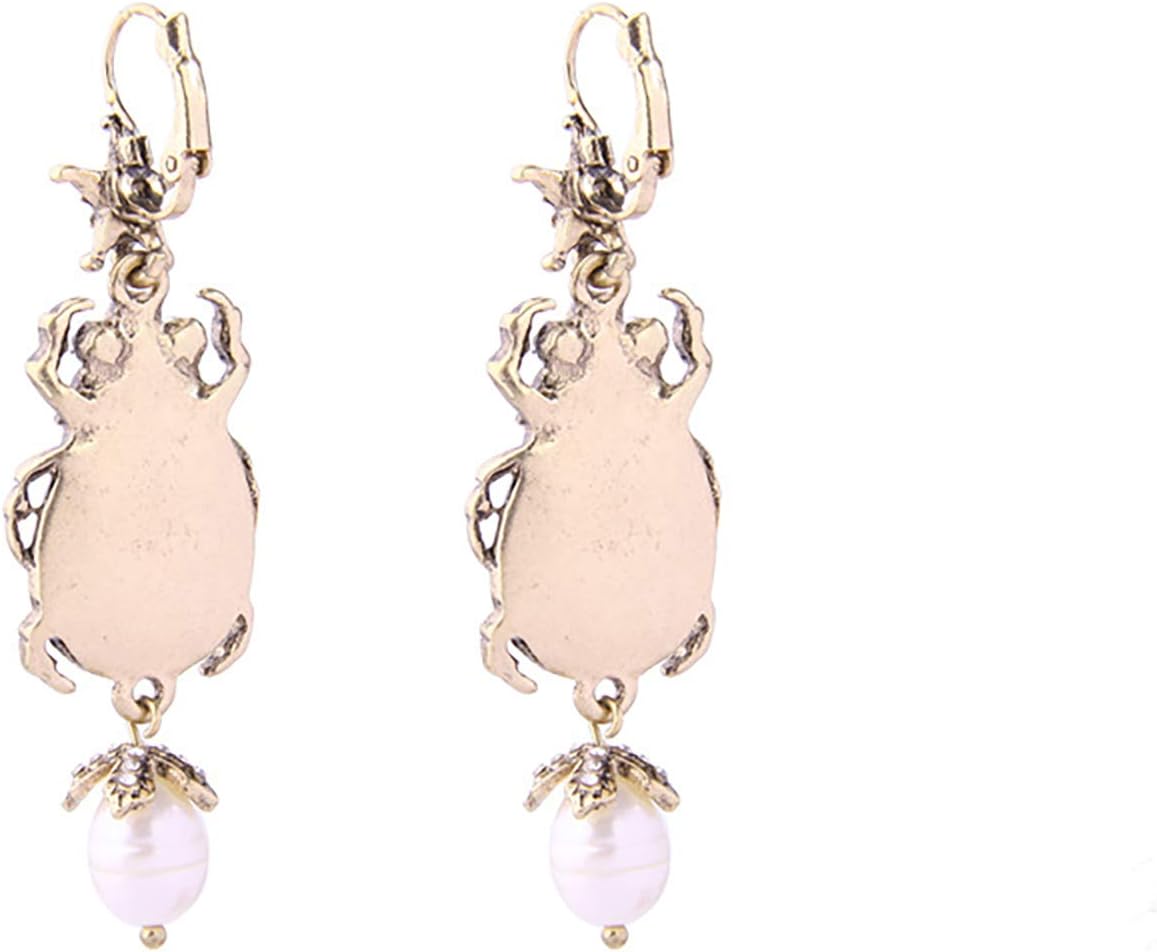 Vintage Beetle Bug Earrings-tidenox