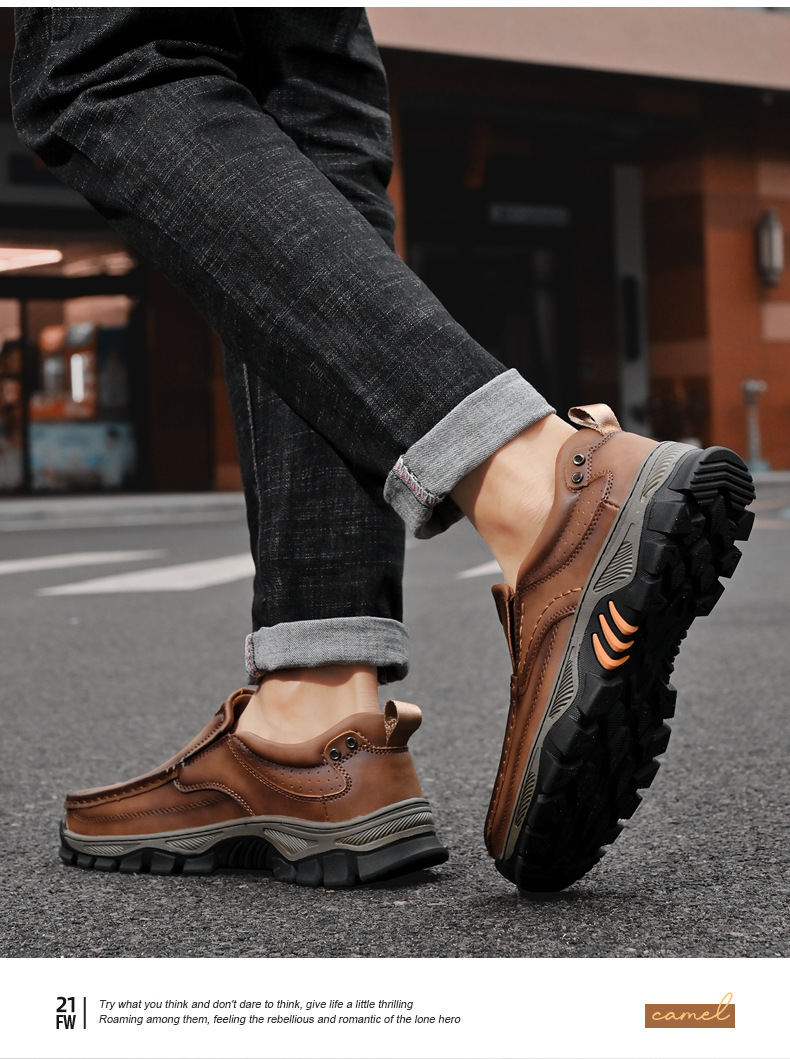 Men's Soft Insole Walking Casual Loafers-tidenox