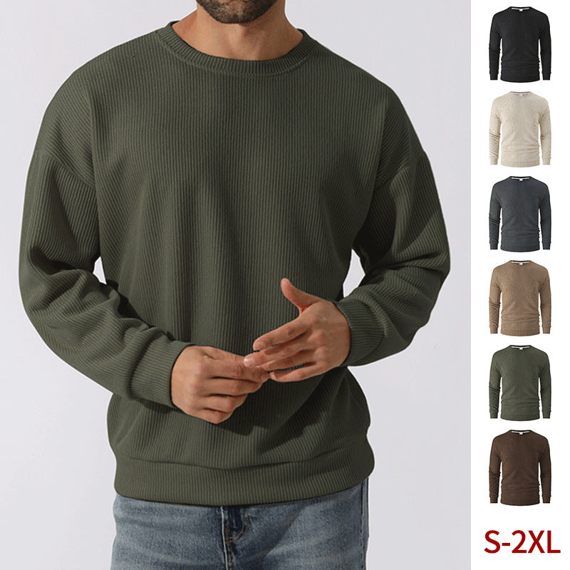 Men's Winter Sweater Loose Round Neck Thickened Sweater-tidenox