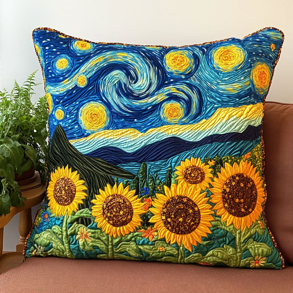 Starry Sunflower Field CW1607048CL Quilt Pillow Case-tidenox
