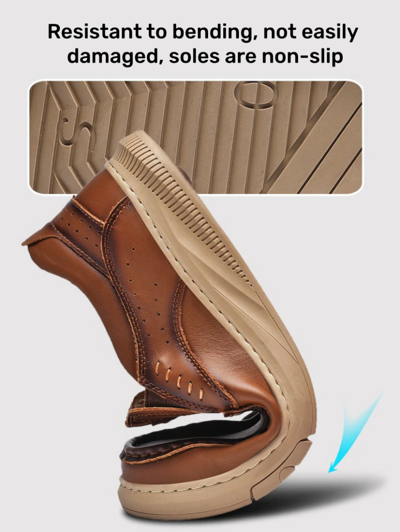 Men's Comfortable Genuine Leather Orthopedic Loafers-tidenox