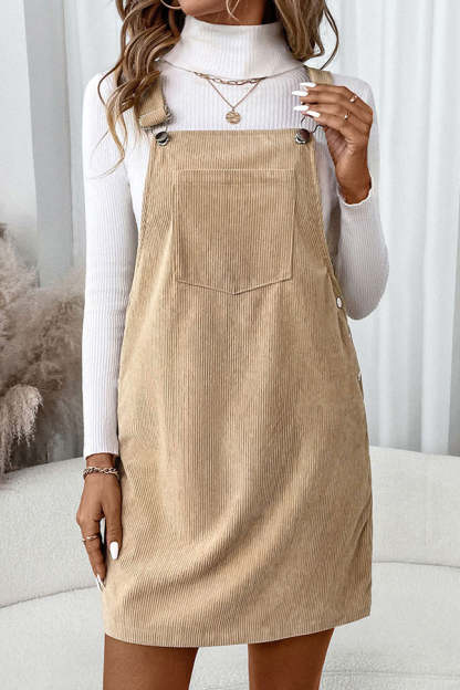 beachsissi Fashion Button Side Casual Dress With Pocket-tidenox