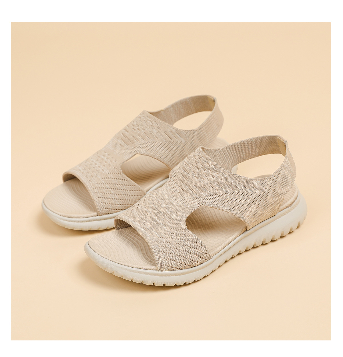 Orthopedic Sandals Cushion Walk Fly Knit Sporty Sandal EEE Fit-tidenox
