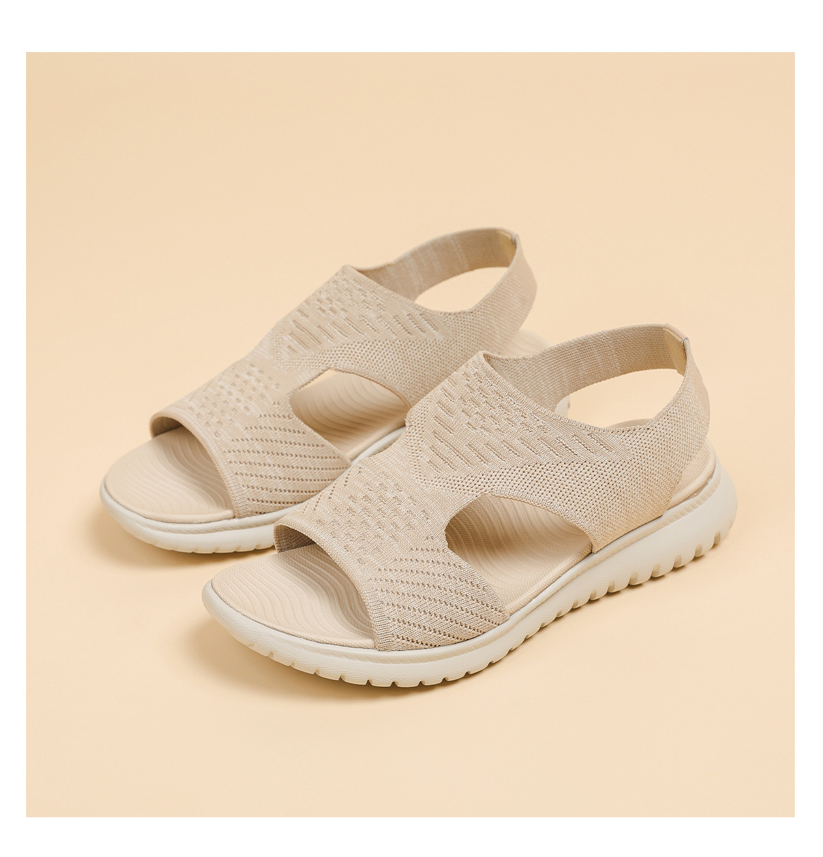 Orthopedic Sandals Cushion Walk Fly Knit Sporty Sandal EEE Fit-tidenox
