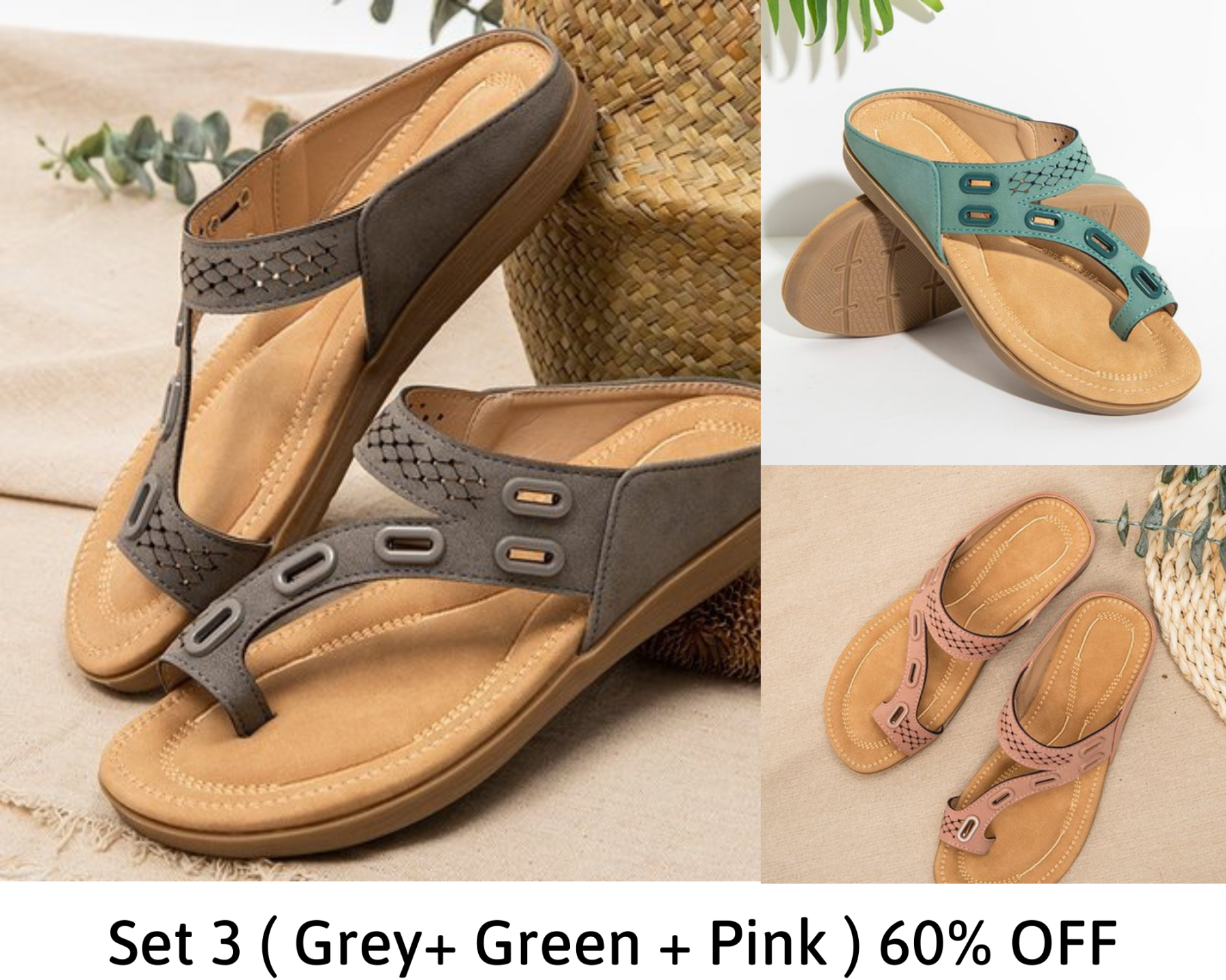 [#1 TRENDING SUMMER 2022] Soft Footbed Orthopedic Summer Sandals 🔥 SALE OFF UP TO 65%-tidenox