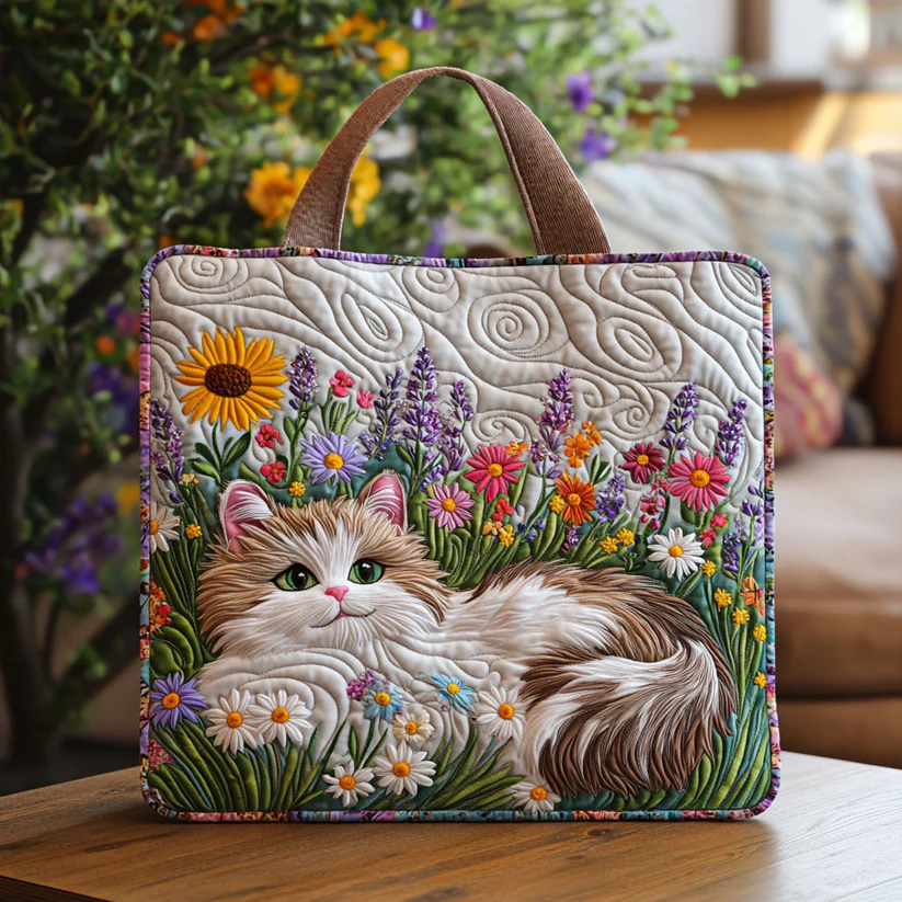 Funky Chicken Quilted Tote Bag