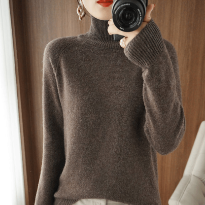 Women's Solid Turtleneck Knit Sweater(Buy 2 Free Shipping)-tidenox