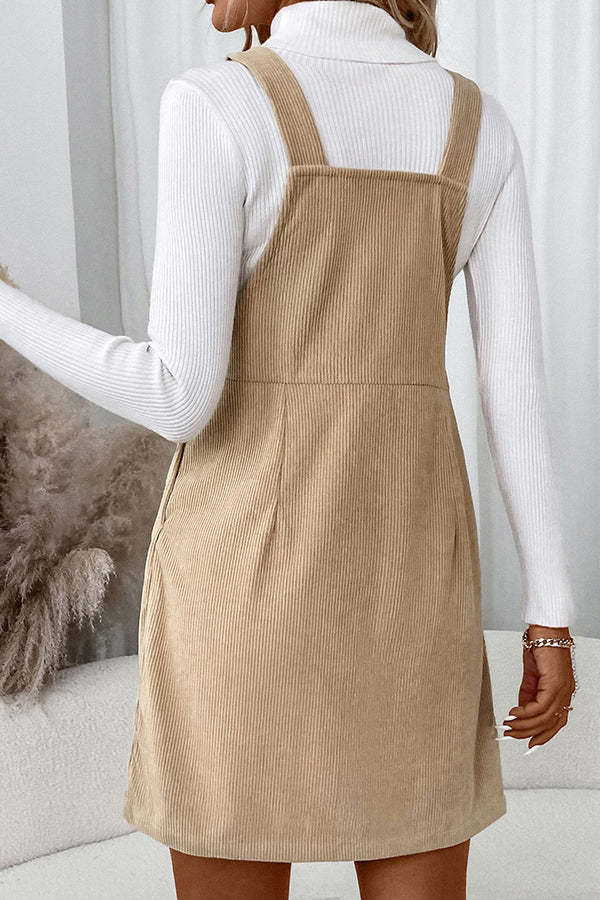 beachsissi Fashion Button Side Casual Dress With Pocket-tidenox