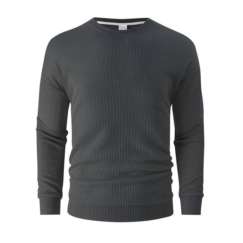 Men's Winter Sweater Loose Round Neck Thickened Sweater-tidenox