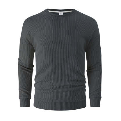Men's Winter Sweater Loose Round Neck Thickened Sweater-tidenox