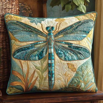Patchwork Dragonfly WP2502075CL Quilt Pillow Case-tidenox