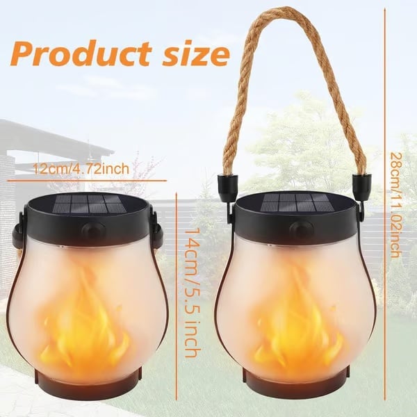 ✨Last Day Promotion 49% OFF--Dancing flame Solar Lantern Outdoor Lights-tidenox