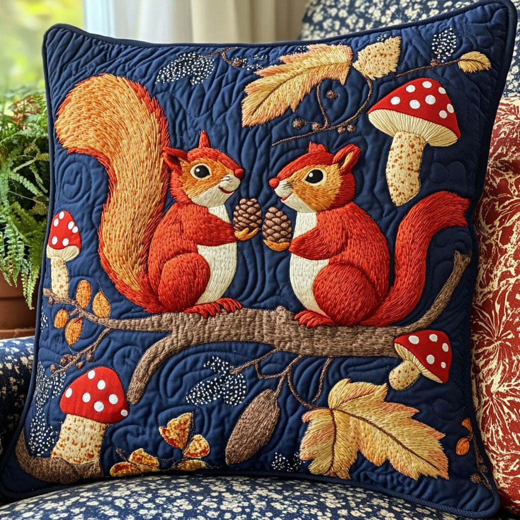 Autumn Squirrel CW0107005CL Quilt Pillow Case-tidenox