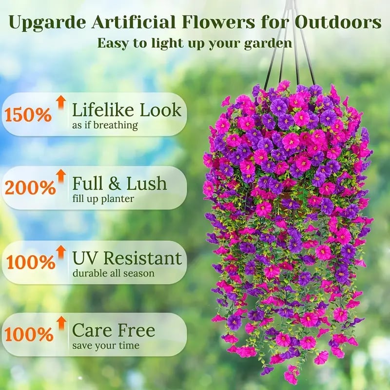 🌸 Experience Everlasting Beauty -✨ Lifelike Artificial Flowers - Sunproof, Waterproof & Maintenance-Free Decoration for Every Season!