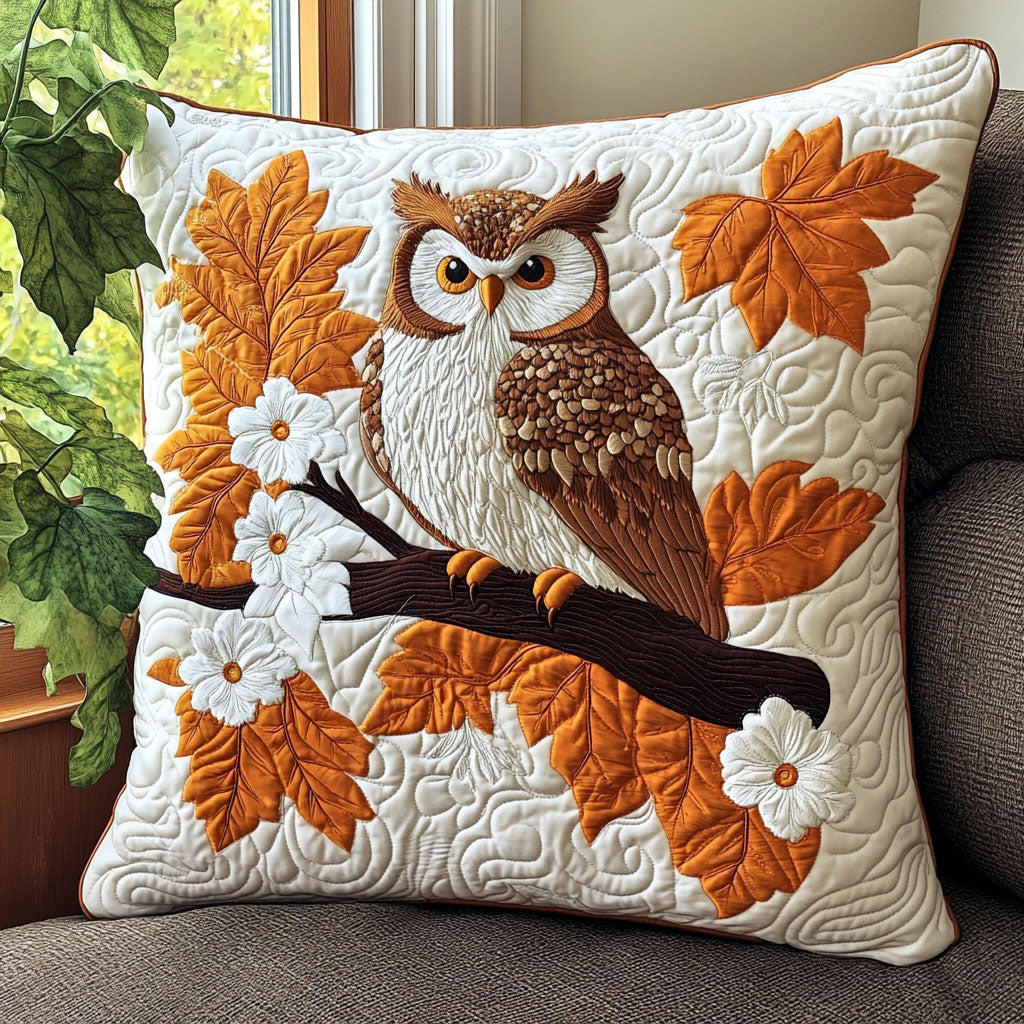Autumn Owl CW0707002CL Quilt Pillow Case-tidenox
