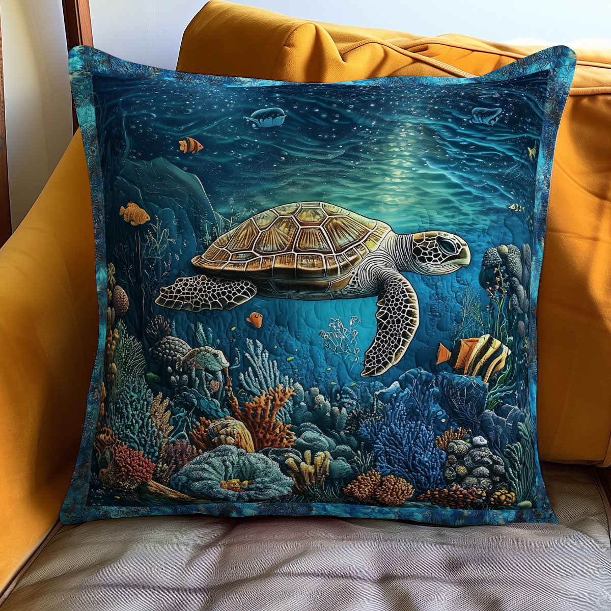 Turtle Garden WN2006058CL Quilt Pillow Case-tidenox