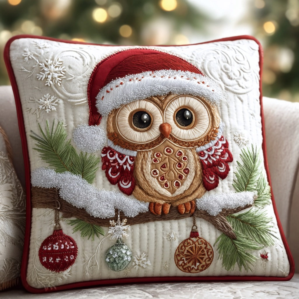 Festive Cookie Owl XR0111005CL Quilt Pillow Case-tidenox