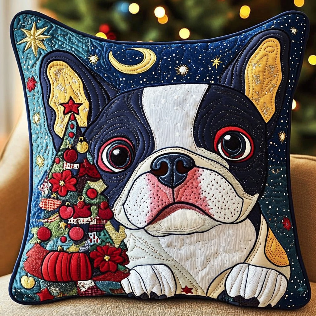 Christmas French Bulldog XR0711004CL Quilt Pillow Case-tidenox