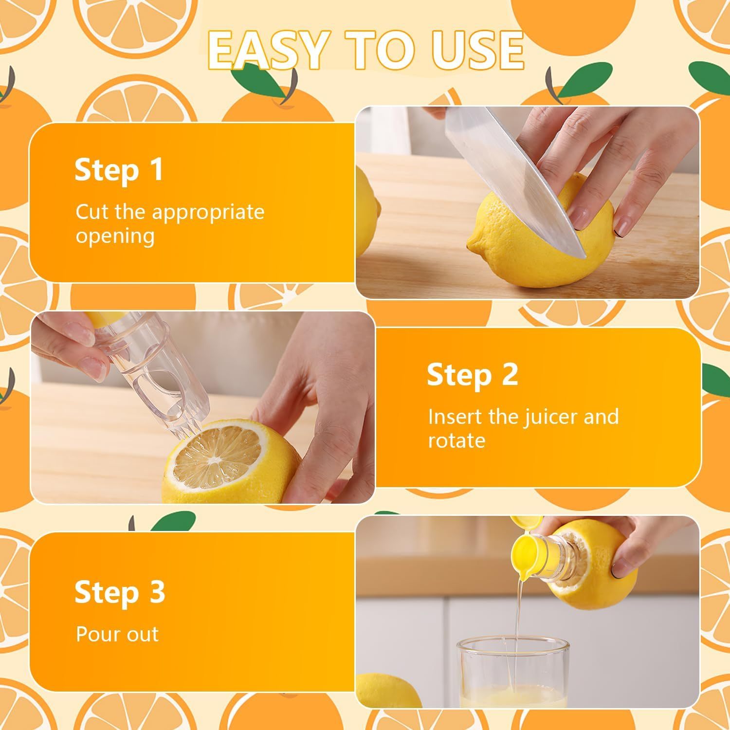 🍋 Lemon Mini Squeezer - Your Pocket-Sized Juice Powerhouse! 💪✨-tidenox