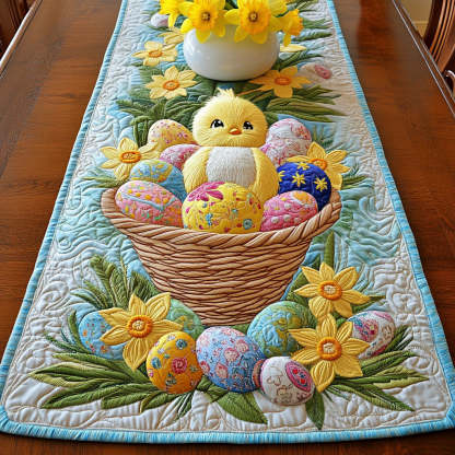 Easter Basket Eggs Quilted Table Runner NCU0NT3311-tidenox