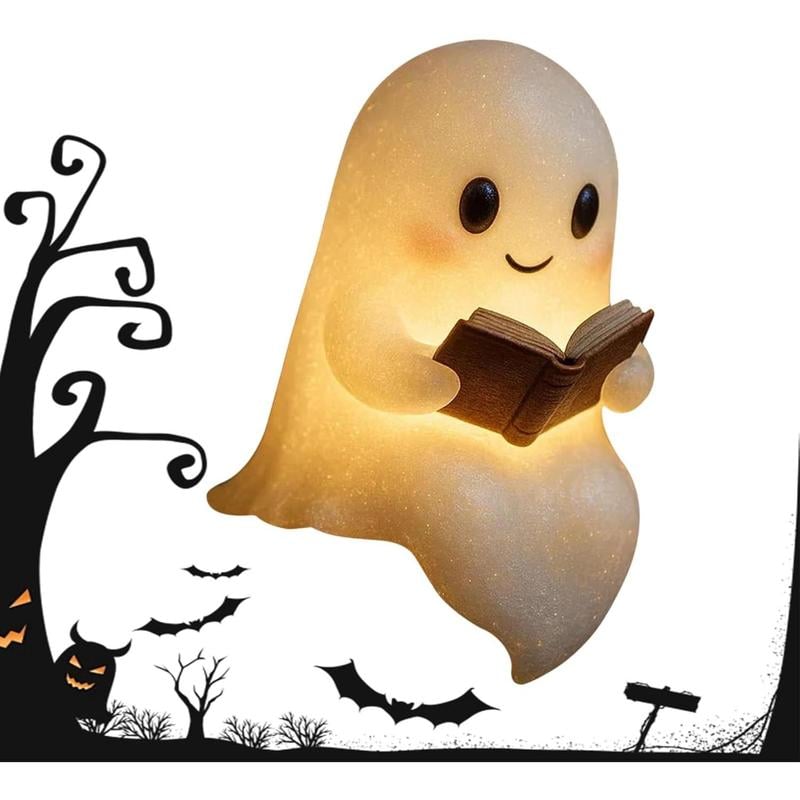 Cute Ghost Reading Book Lamp-tidenox
