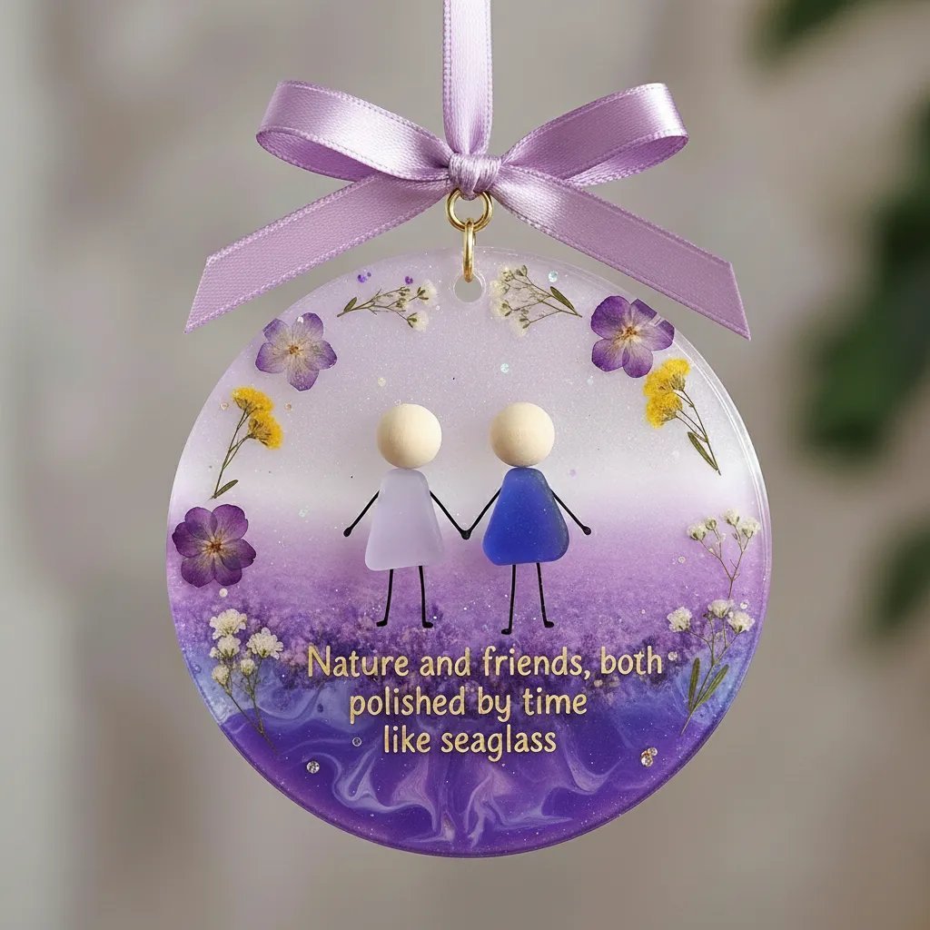 🌊Emotional Sea Glass Christmas Ornament-tidenox