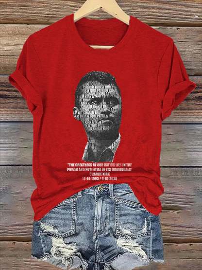 Retro  A True Patriot The Greatness Of Our Nation Lies In The Power And Potential Of Its Individuals Print T-Shirt-tidenox