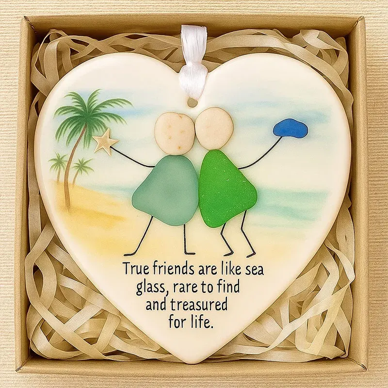 True Friendship Sea Glass Ornament-tidenox