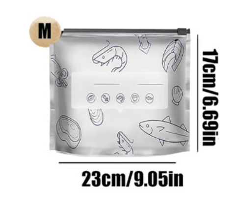 ✨ Reusable Aluminum Foil Sealable Food Storage Bags | Lock in Freshness, Prevent Leaks & Organize Your Kitchen ♻️🔒-tidenox