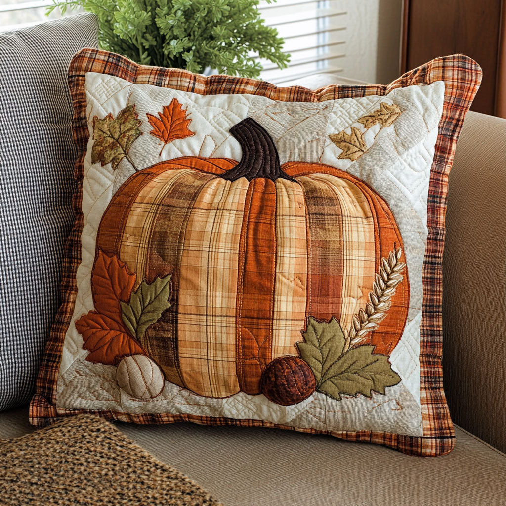 Patchwork Pumpkin CW2006040CL Quilt Pillow Case-tidenox