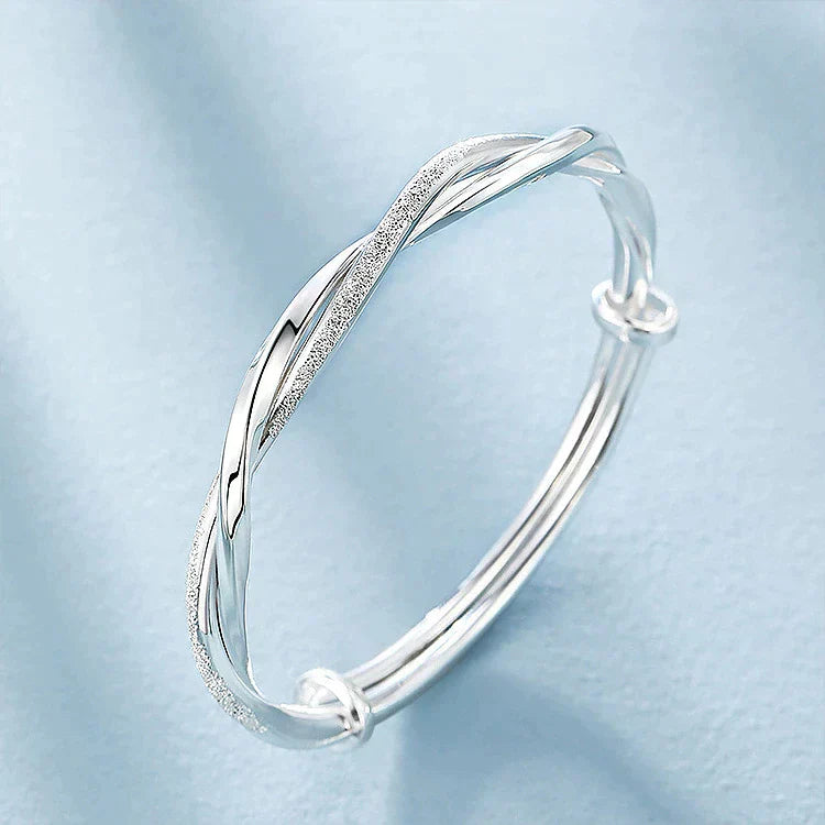 Elegant Braided Silver Bracelet-tidenox