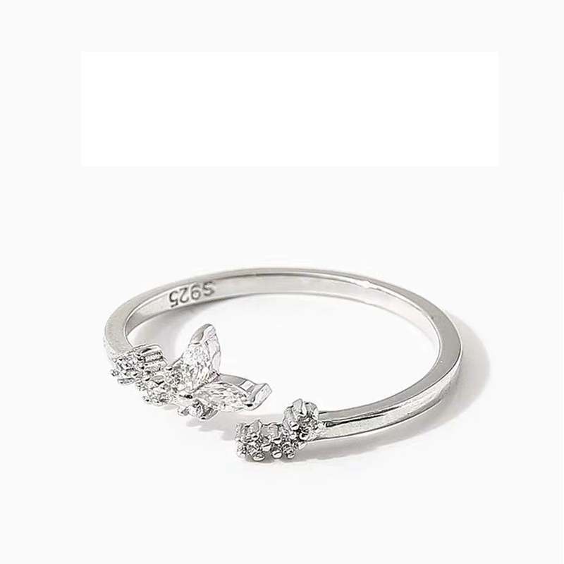 Delicate Silver Ring Adorned with Zirconia-tidenox