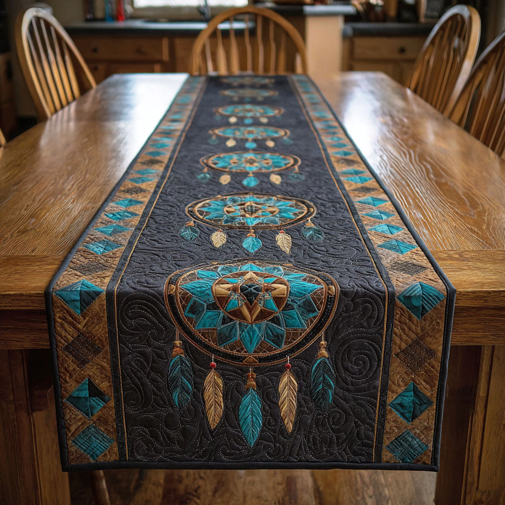 Tribal Feathers Quilted Table Runner NCU0TV1190-tidenox