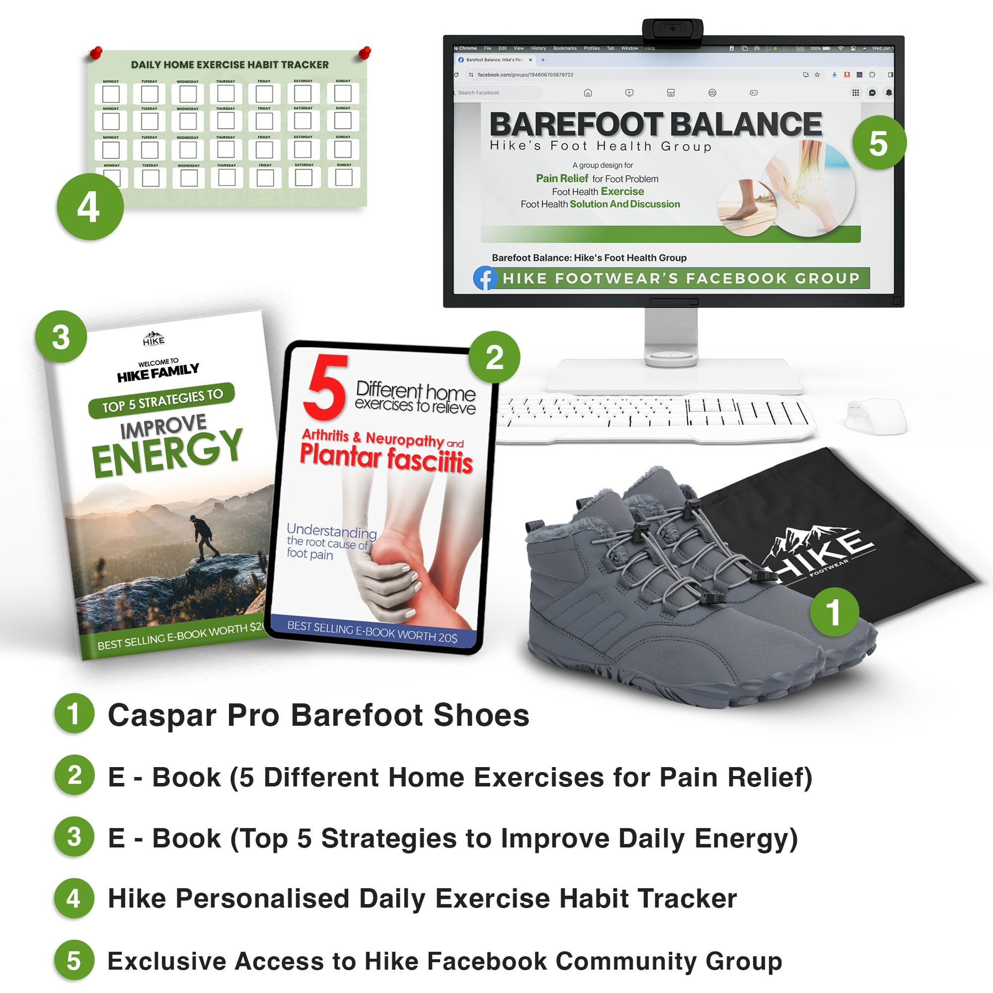 Caspar Pro - Non-slip & waterproof winter barefoot shoe (Unisex)-tidenox