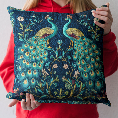 Cat Cluster Quilted Pillow