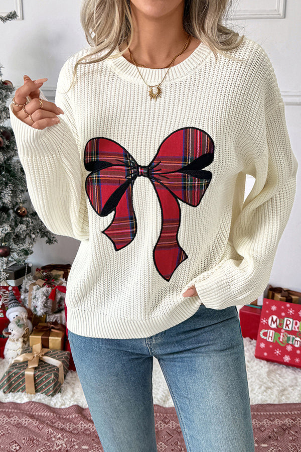 Merry Christmas Long Sleeve Printed Sweater-tidenox