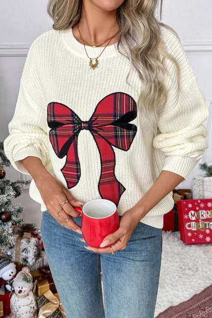 Merry Christmas Long Sleeve Printed Sweater-tidenox