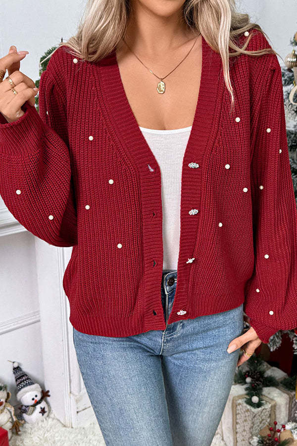 Merry Christmas Long Sleeve Open Front Sweater-tidenox