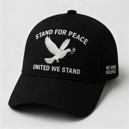 🕊️ Stand for Peace Baseball Cap – United We Stand-tidenox