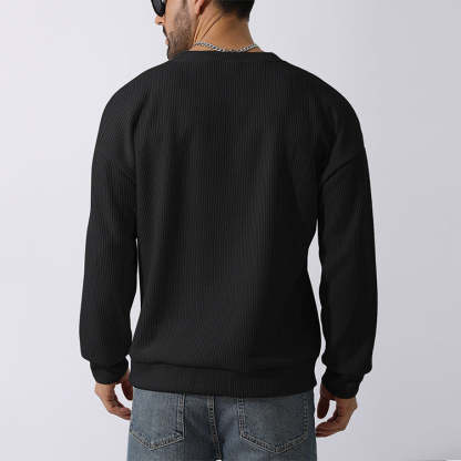 Men's Winter Sweater Loose Round Neck Thickened Sweater-tidenox