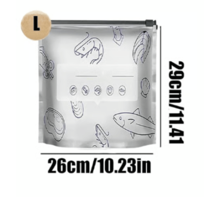 ✨ Reusable Aluminum Foil Sealable Food Storage Bags | Lock in Freshness, Prevent Leaks & Organize Your Kitchen ♻️🔒-tidenox