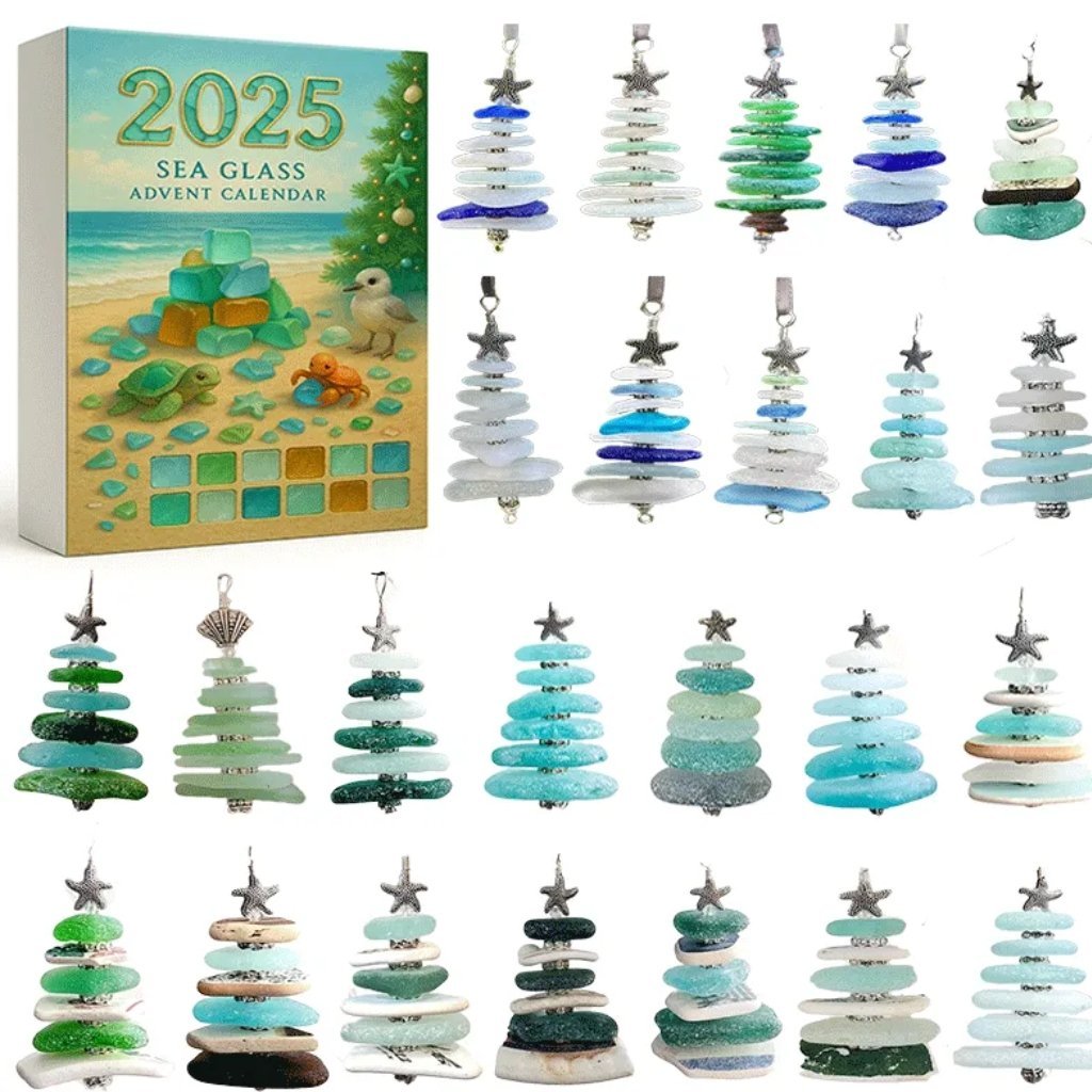 🌊Sea Glass Christmas Tree Advent Calendar | A surprise behind each door😲🎁-tidenox